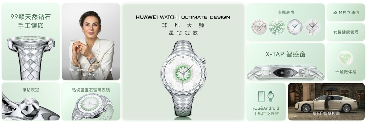 华为推出首款珠宝级腕表，定义智能腕表美学新高度